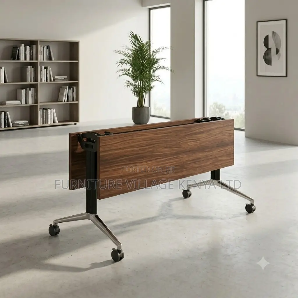 Folding Brown Conference Table