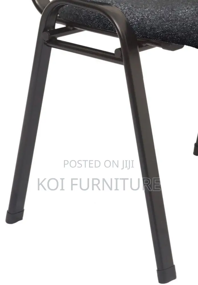 Office Chairs; Fabric Mid Back Office Visitors Black Chairs
