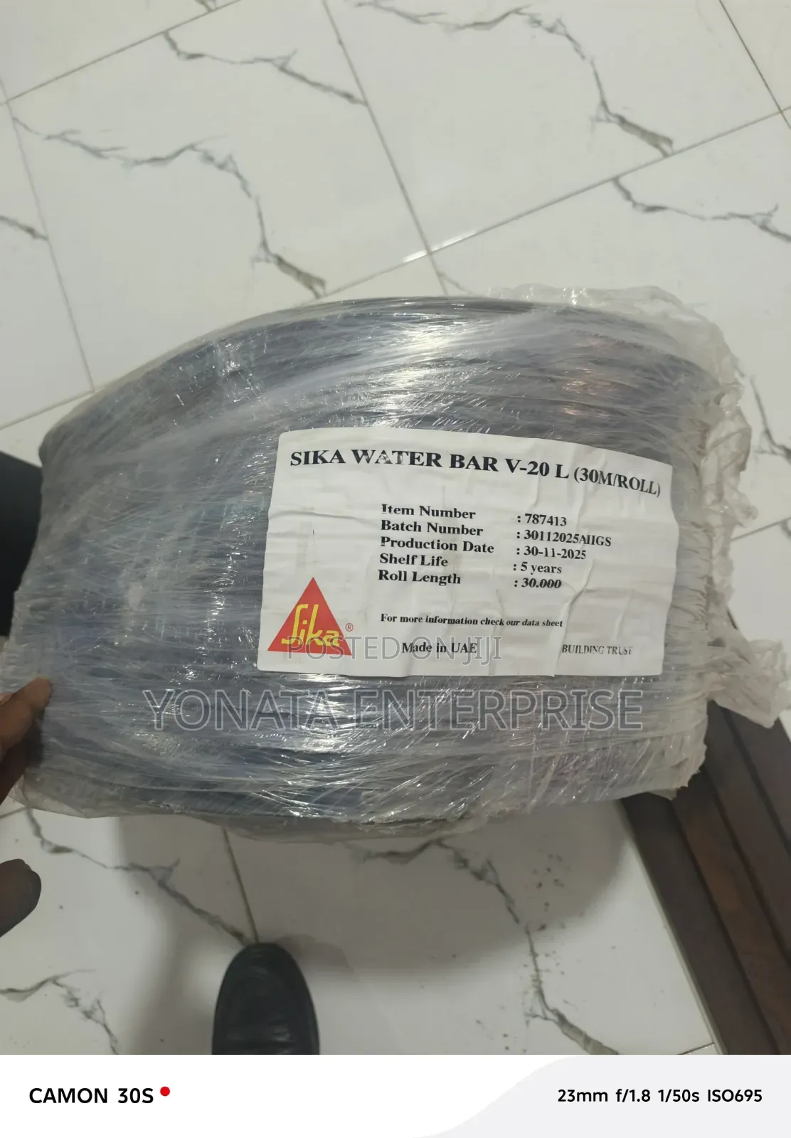 200mm Durable Sika Waterbar (30m)
