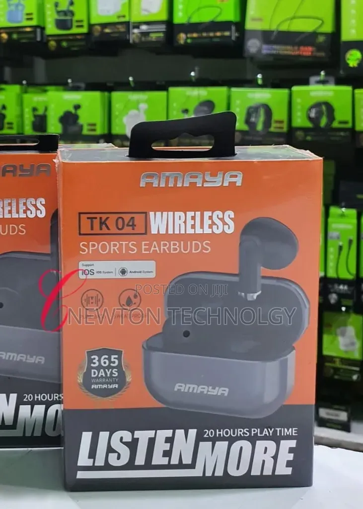 Amaya Tk04 Wireless Sports Earbuds Now Available in Black