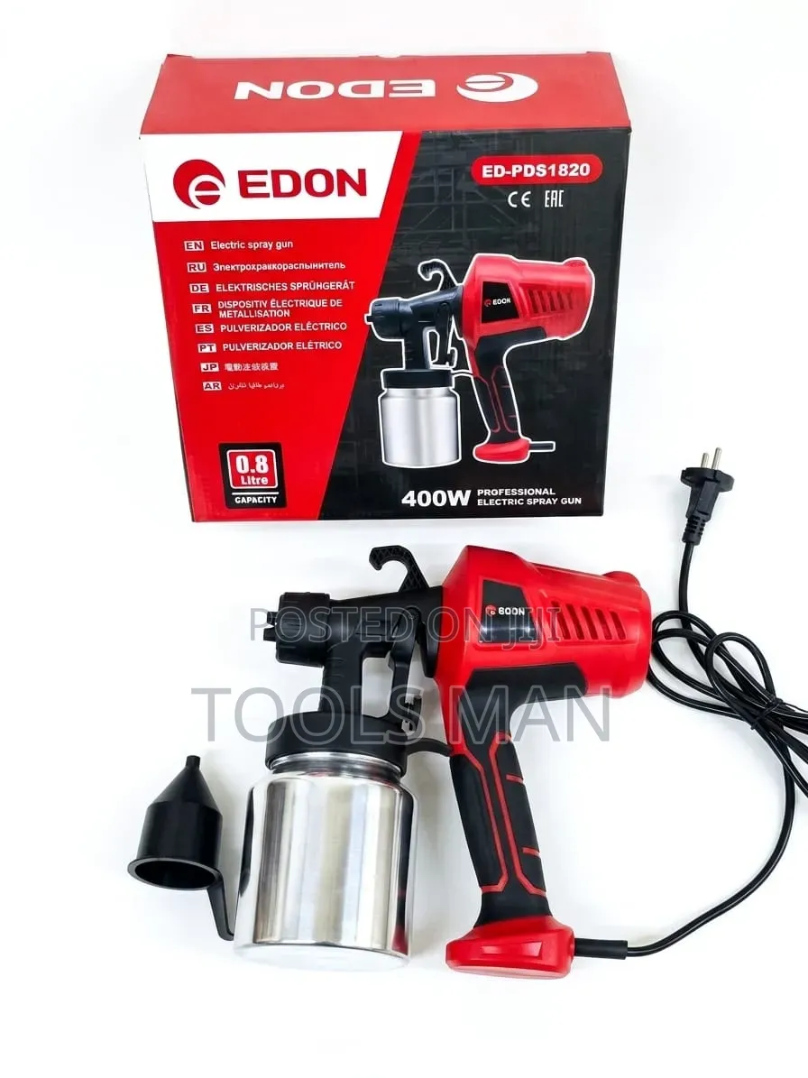 Edon 400w Professional Electric Spray Gun - 0.8l Paint Capacity