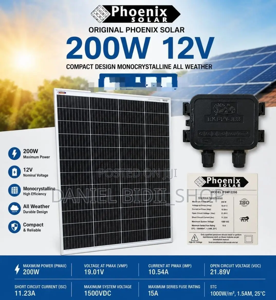 200watts 12volts Original Phoenix Solar Panel