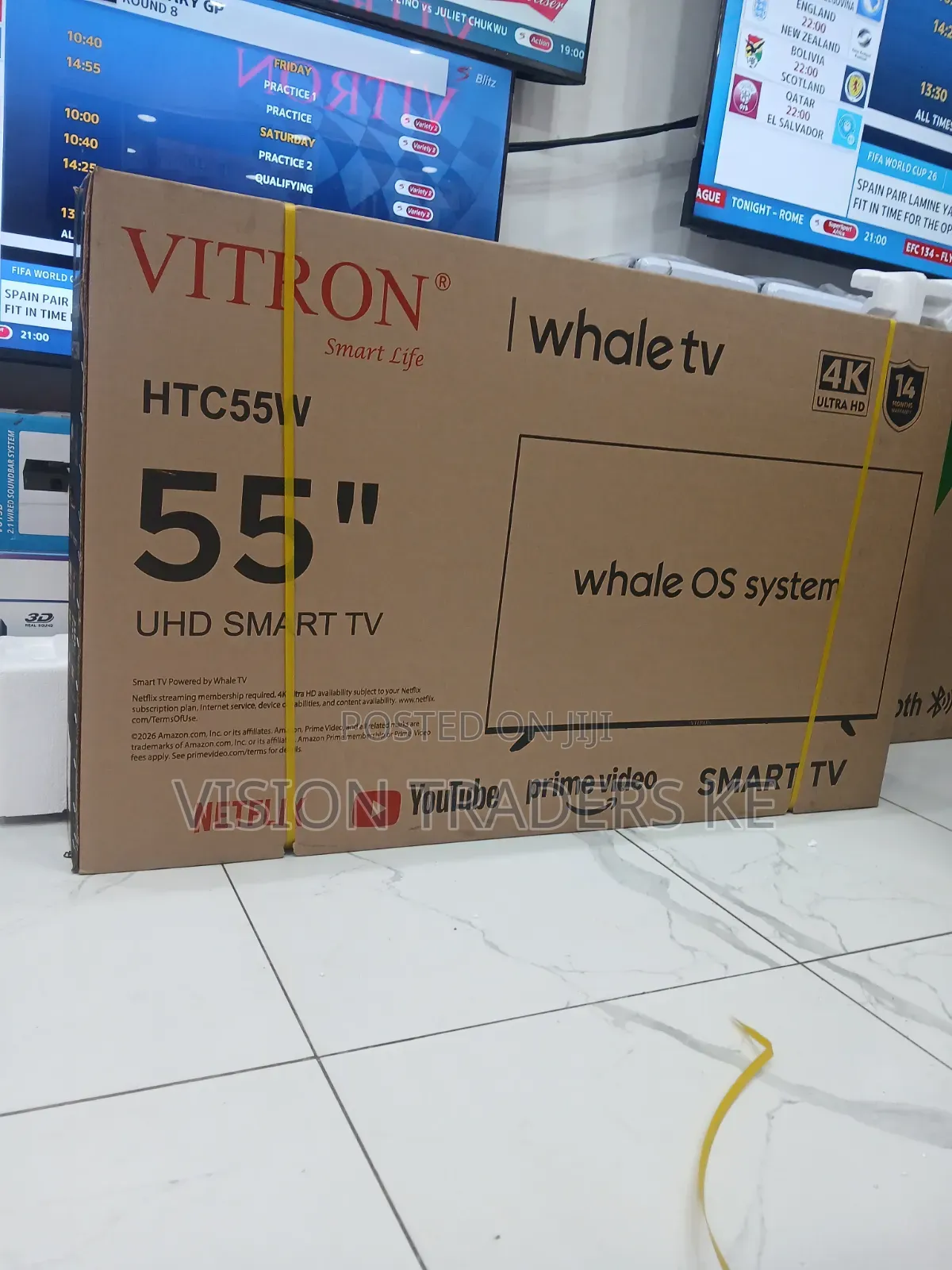 Vitron Htc55w 55inches Smart Android Frameless Tv With Bluetooth