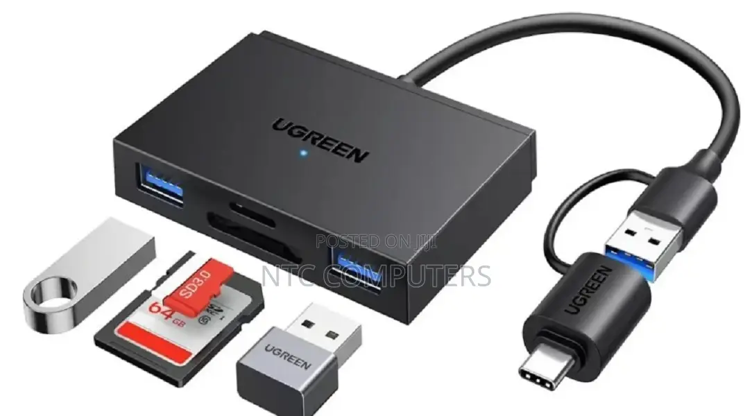 Ugreen 4-in-1 Card Reader With Usb-C Usb-a 2-in-1 Interface -Cm812
