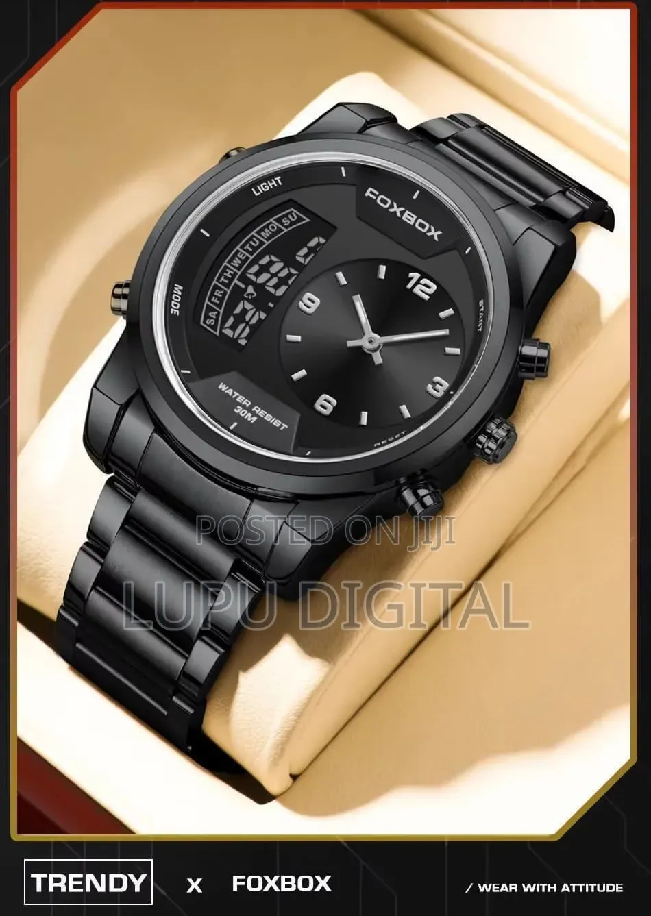 Foxbox Dual Time Gents Watch Fb0058e