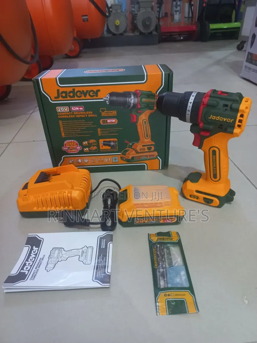 Jadever Brushless Cordless Drill 20v