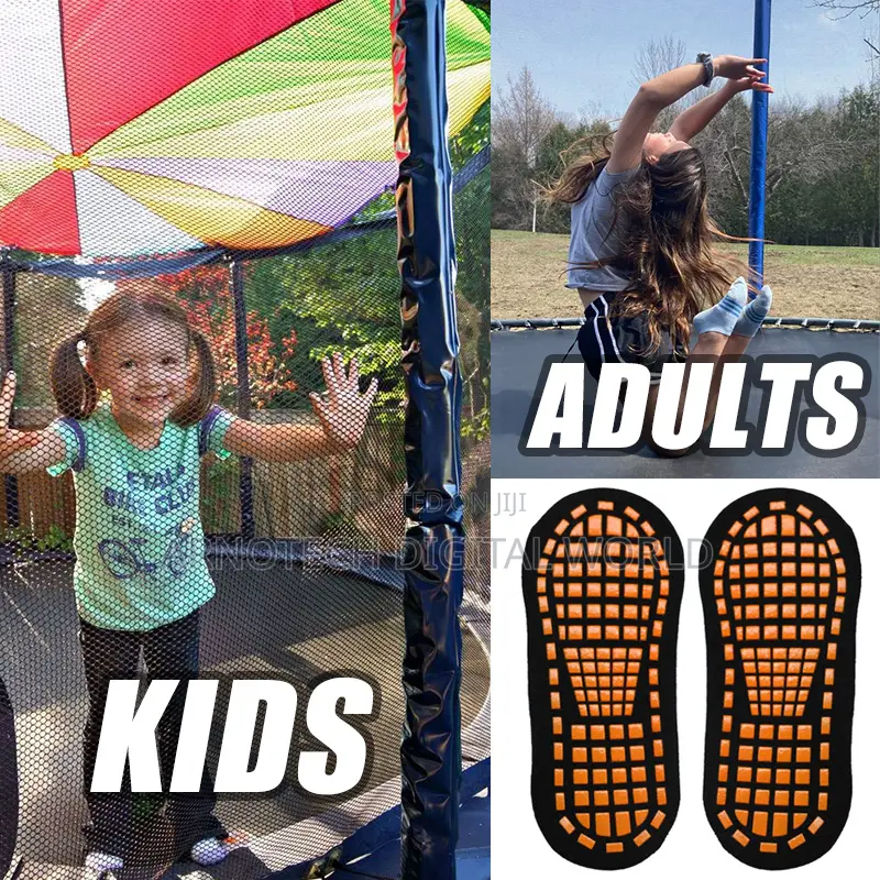 Non-Slip Trampoline Socks With Grippers/Yoga Shoes