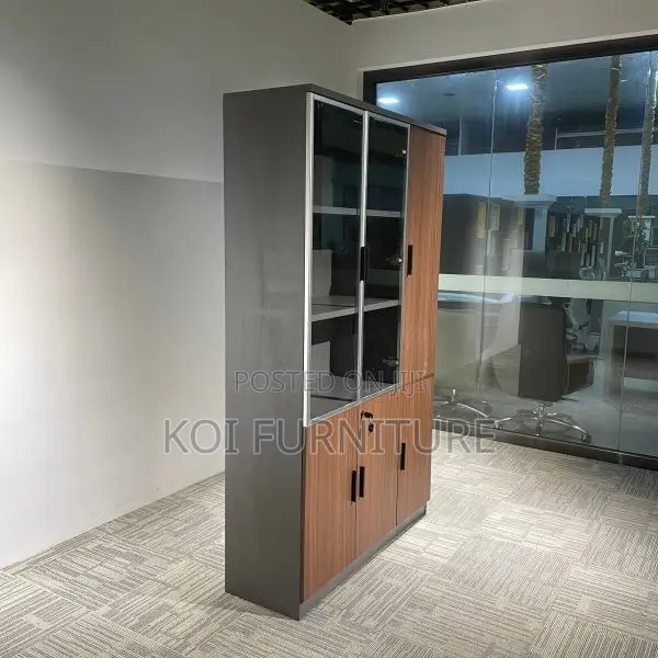 Office Cabinet : Wooden Executive Office Storage Cabinet – 3 Door