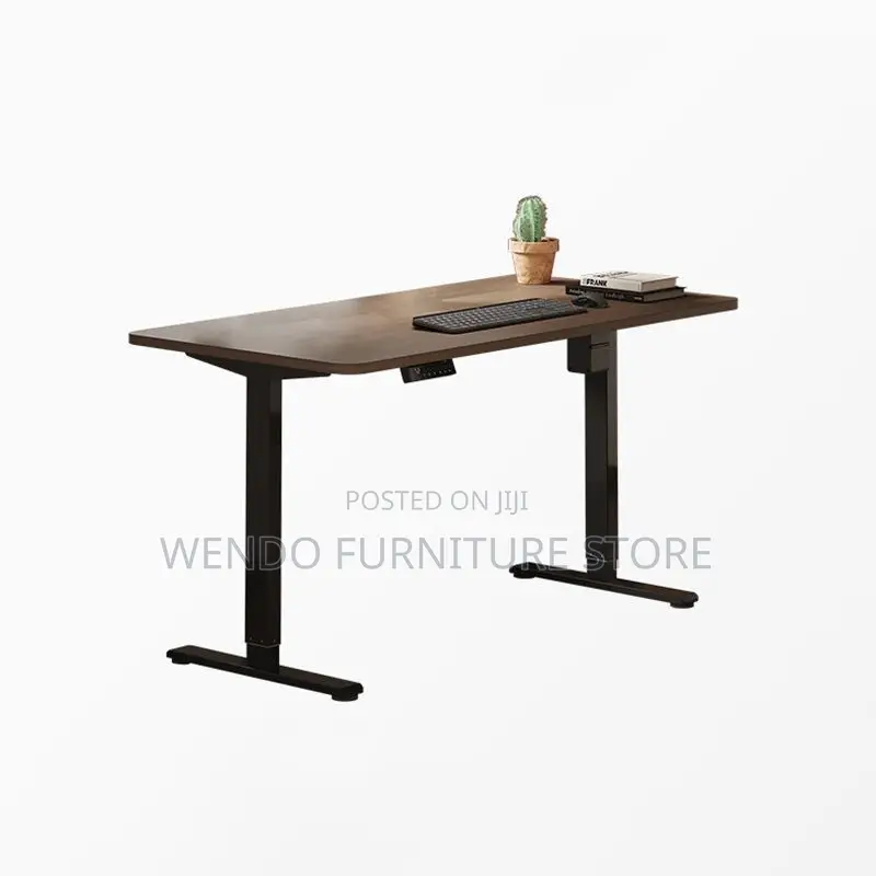 Office Desk; 1800mm Black Style Adjustable Height With Control Panel