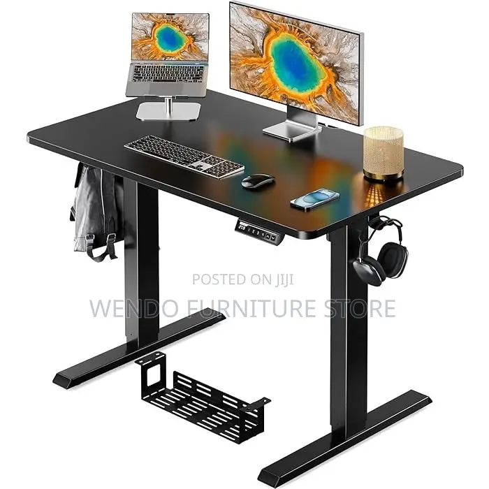 Office Desk; 140cm Electric Adjustable Office Computer Desk