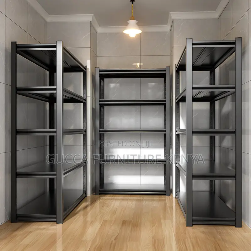 Adjustable Blak Metallic Filling Rack.
