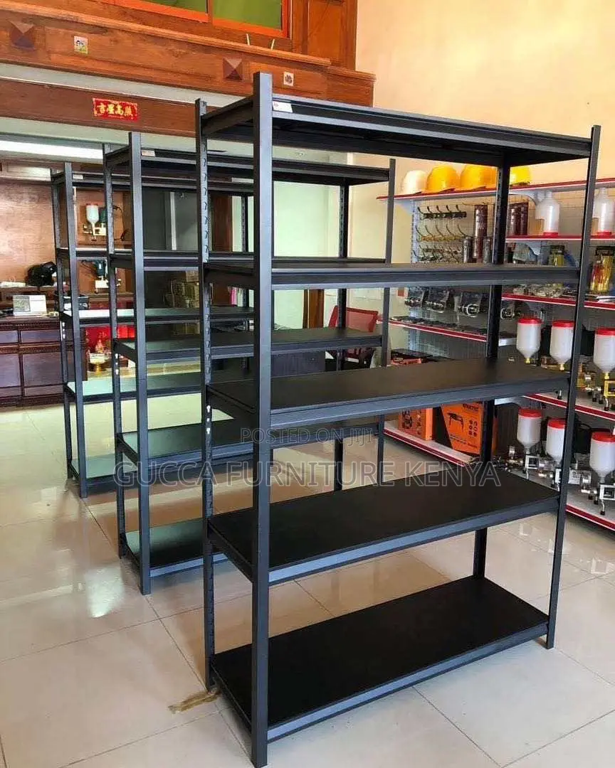 Adjustable Blak Metallic Filling Rack.