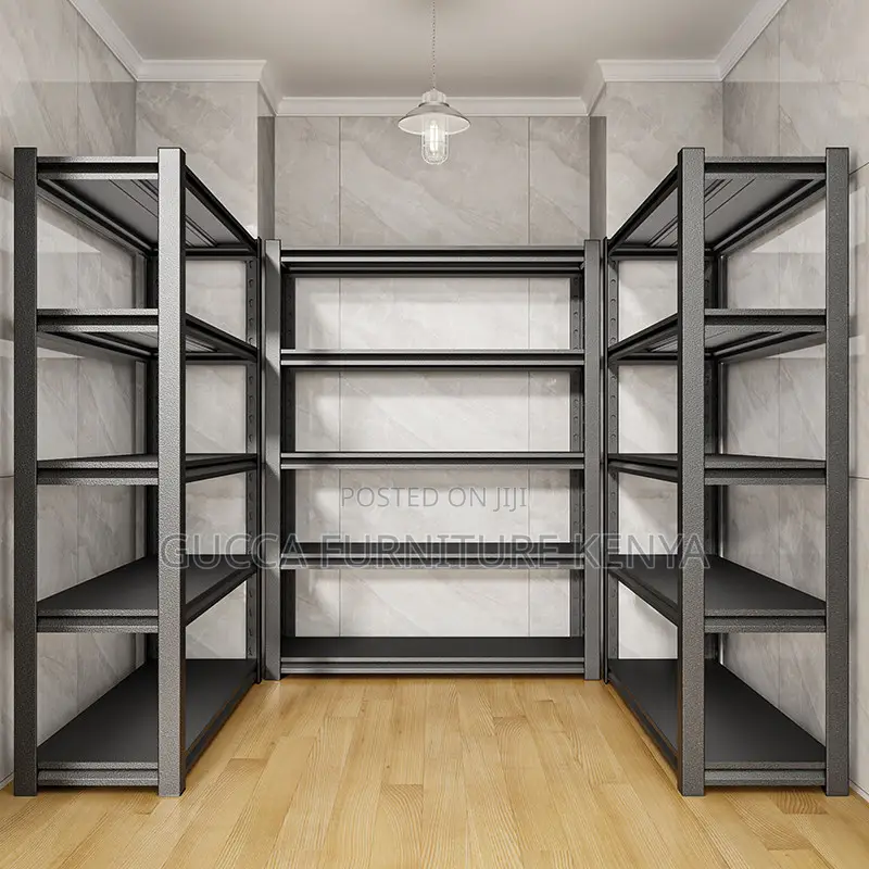 Adjustable Blak Metallic Filling Rack.