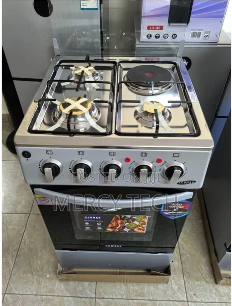 Ecomax 50x55cm 3+1 Standing Cooker (Free Accessories Bundle)