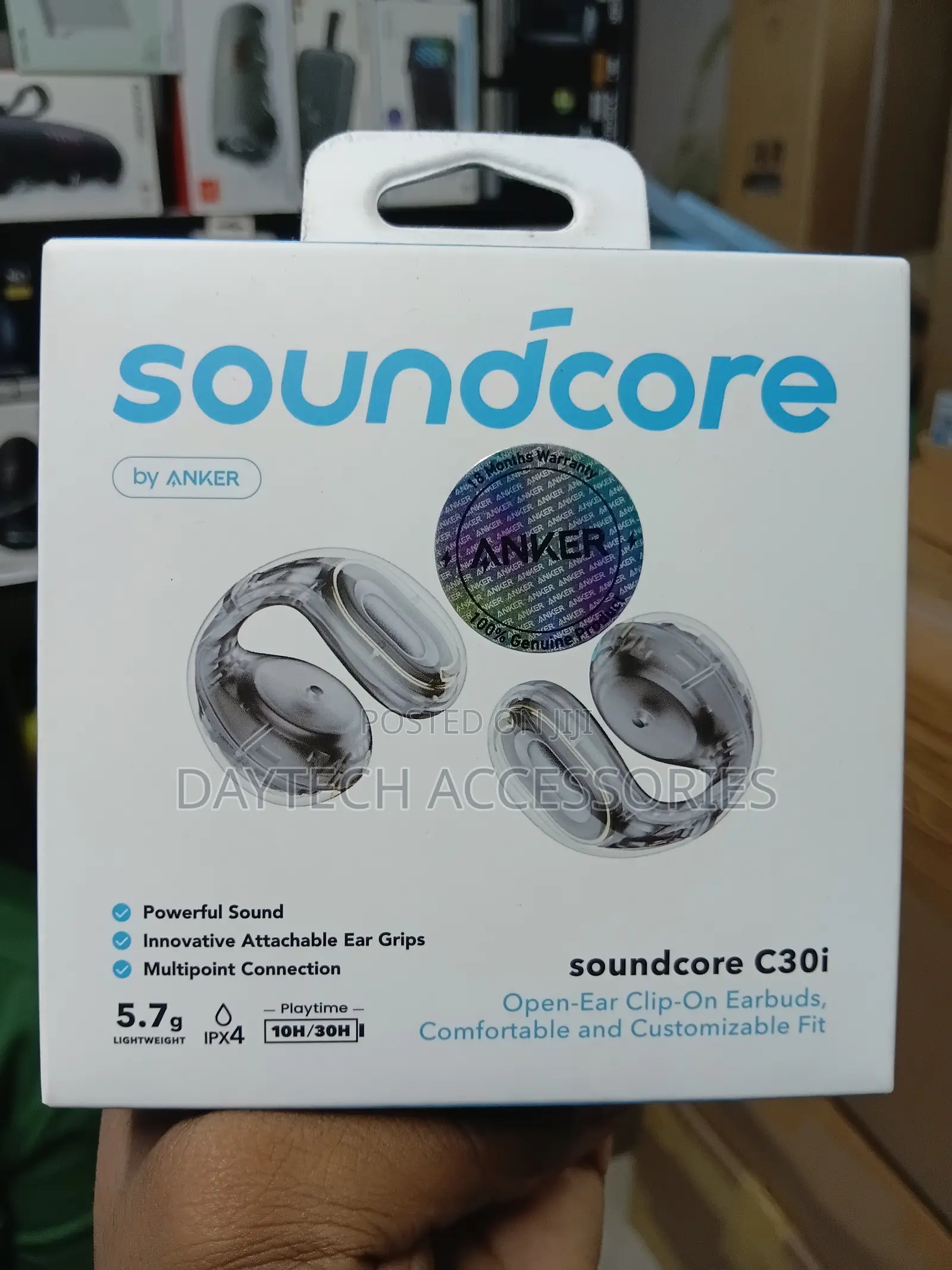 These Are Anker Soundcore C30i Open-Ear Clip-on Earbuds - Grey