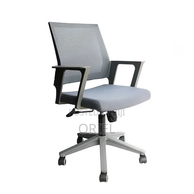 Office Chair : Ergonomic Mid-Back Office Swivel Gray Chair