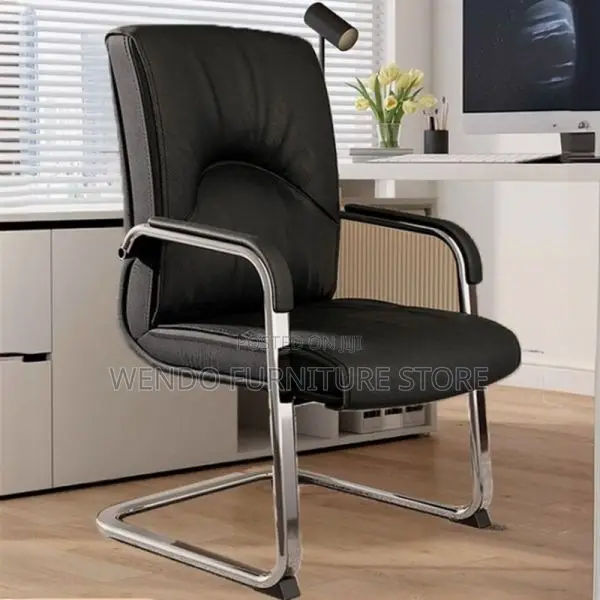 Office Chairs; Leather Non Reclining Visitors Office Chairs