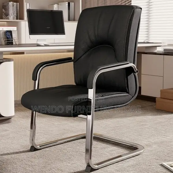Office Chairs; Leather Non Reclining Visitors Office Chairs
