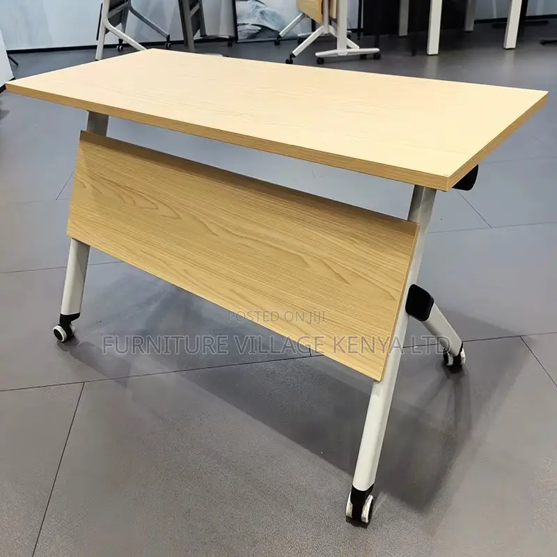 Brown Folding Conference Table.
