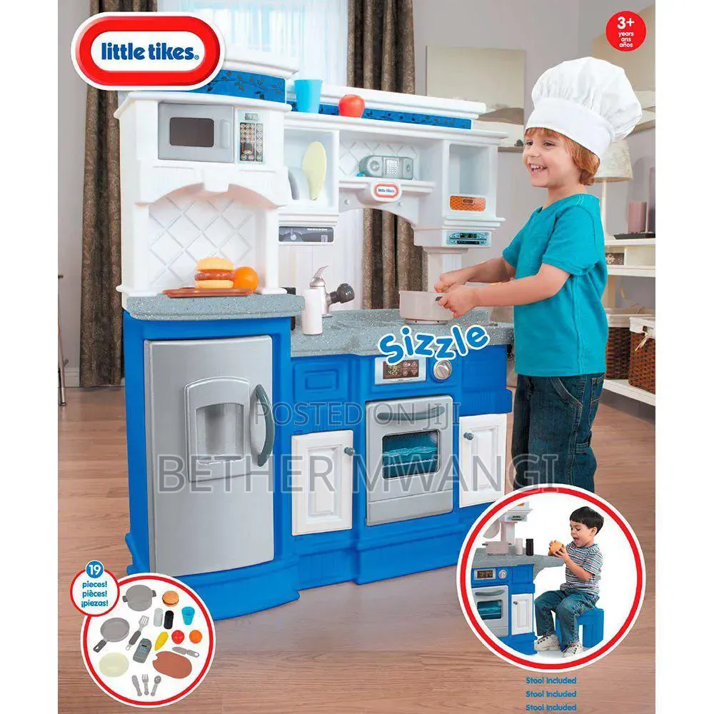 Gourmet Prep and Serve Kitchen - Blue Grey