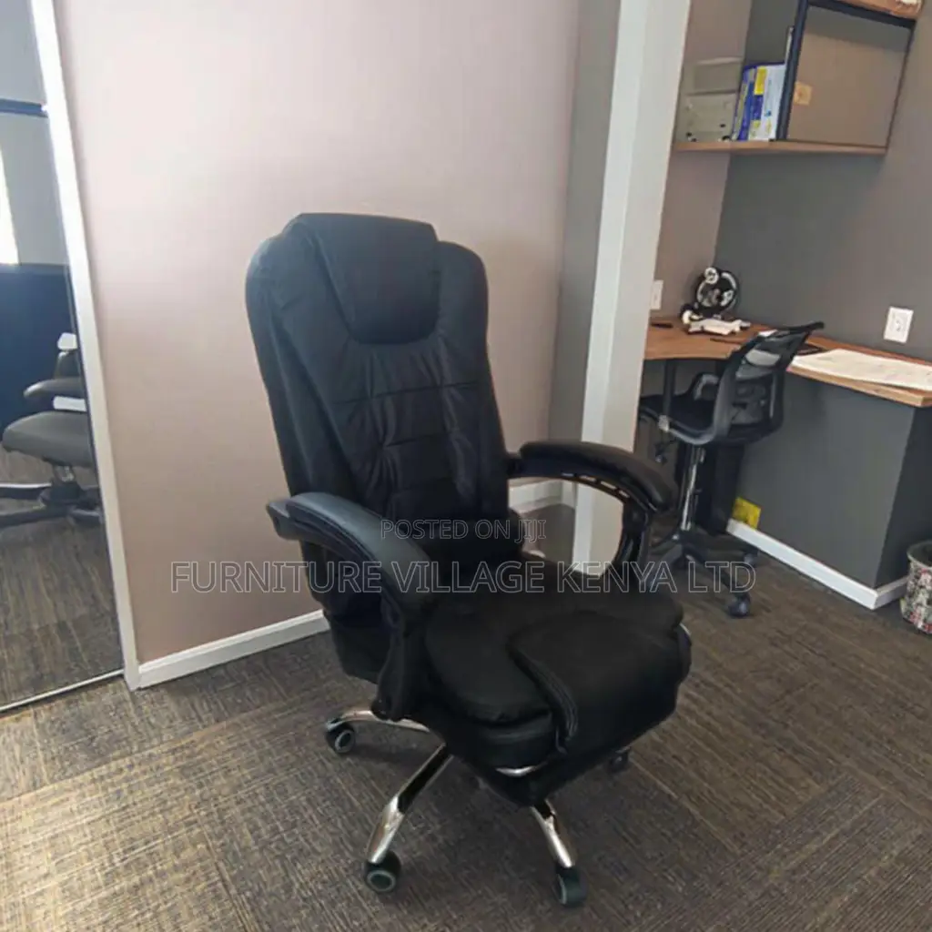 Leather Office Seat With Footrest