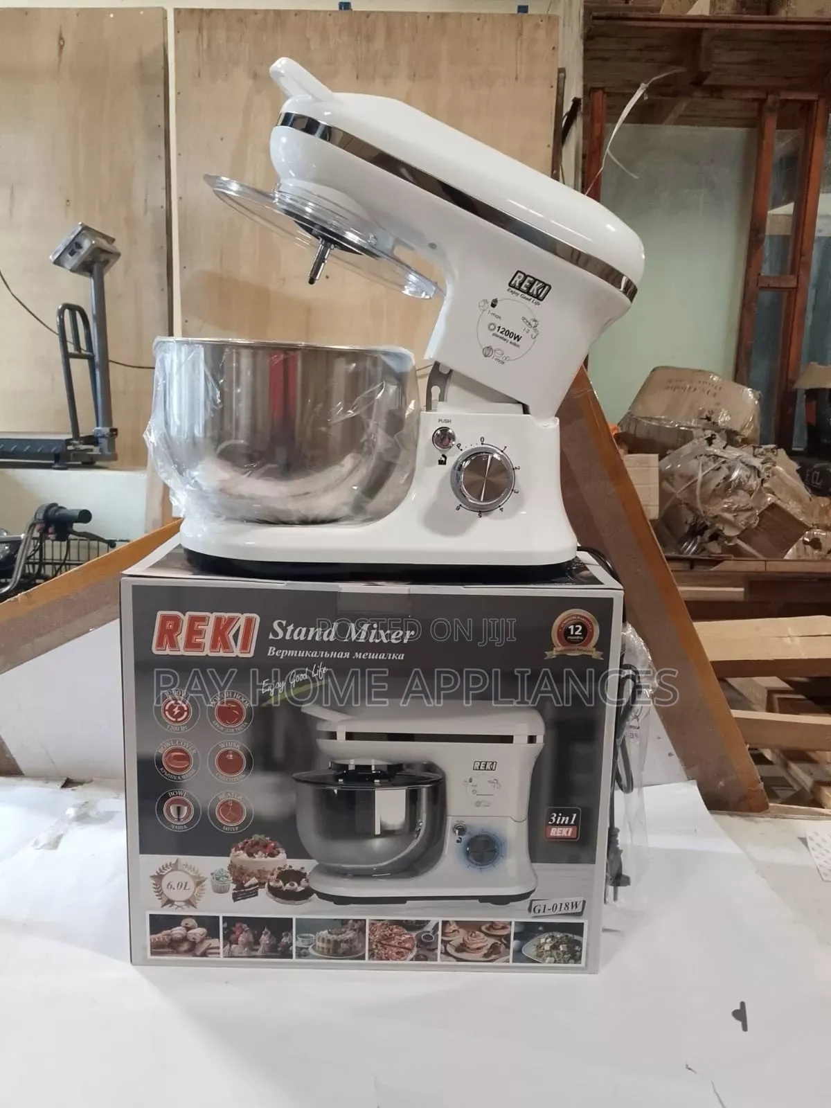 Reki Stand Mixer 6litres Available in White Color