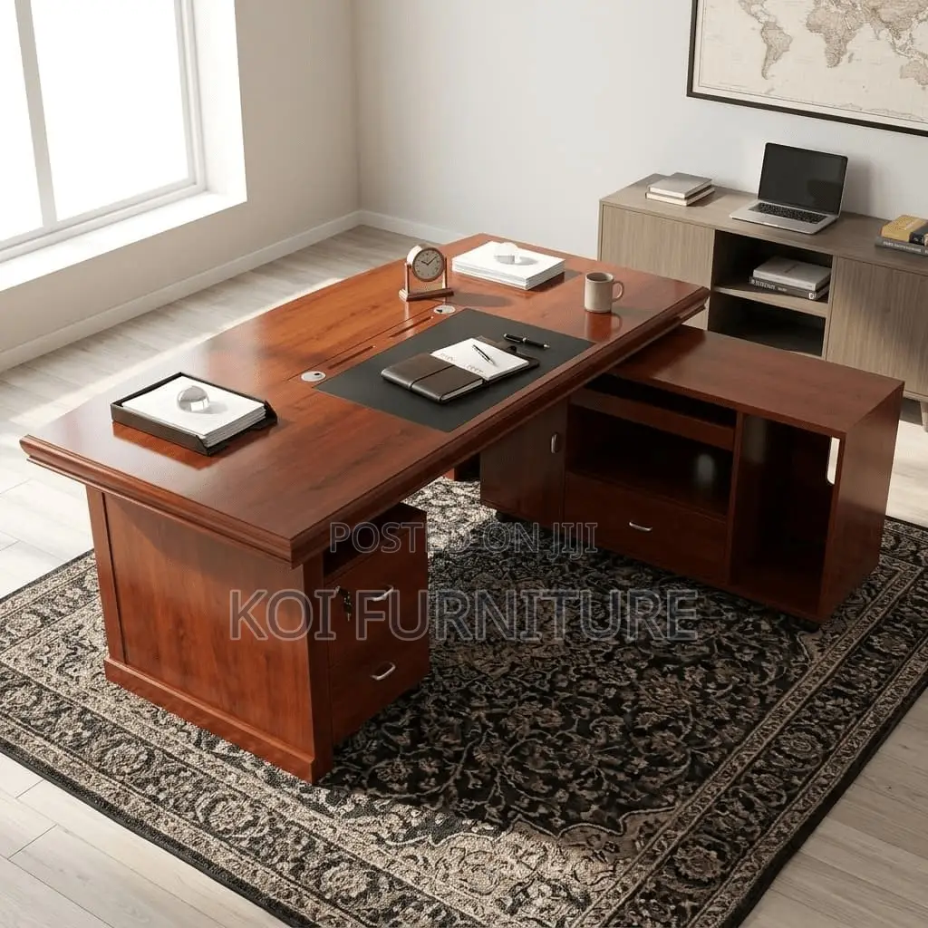 Office Desk; 1.6 Meters Executive Mahogany Efficent Office Desk