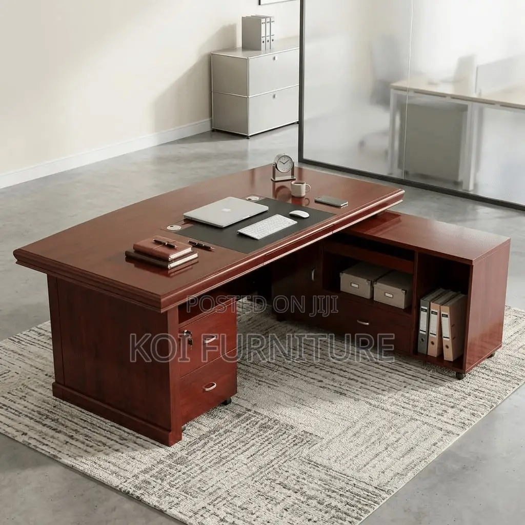 Office Desk; 1.6 Meters Executive Mahogany Efficent Office Desk