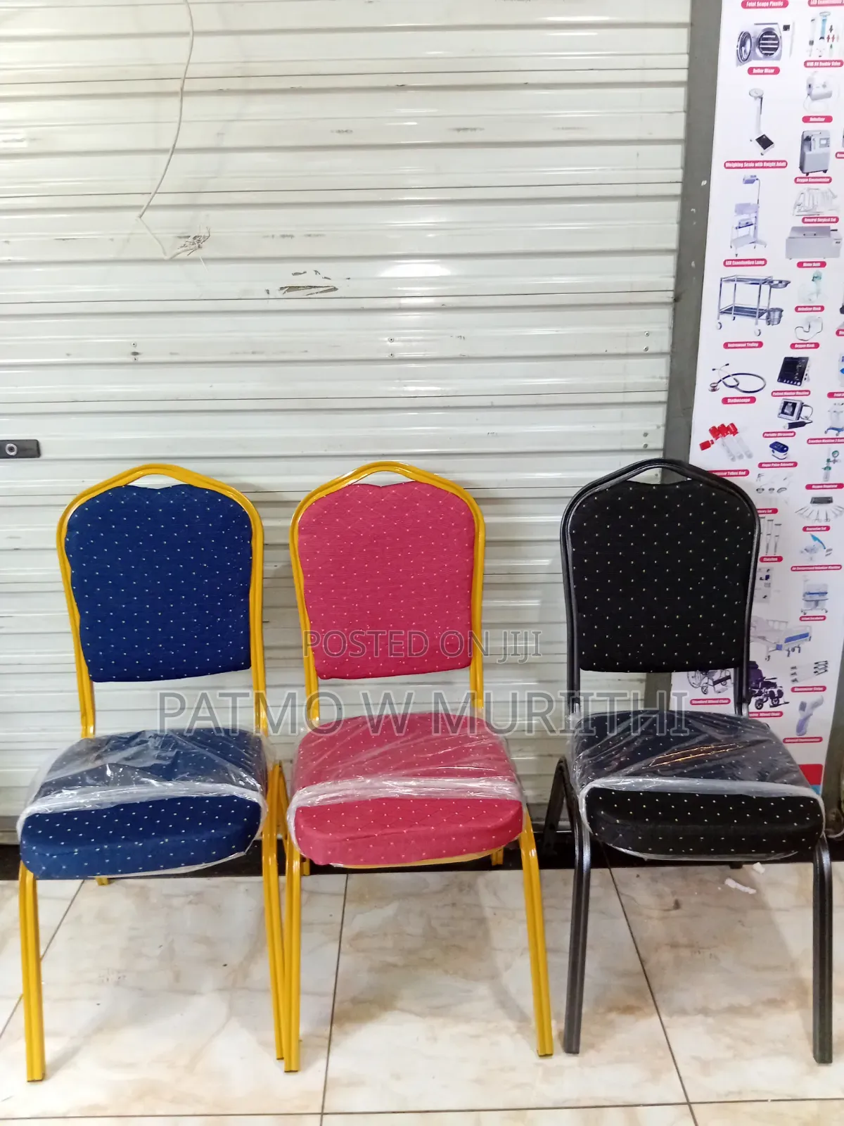 Conference Banquet Chair With Cushioned Seat - Heavy Duty Metal Frame