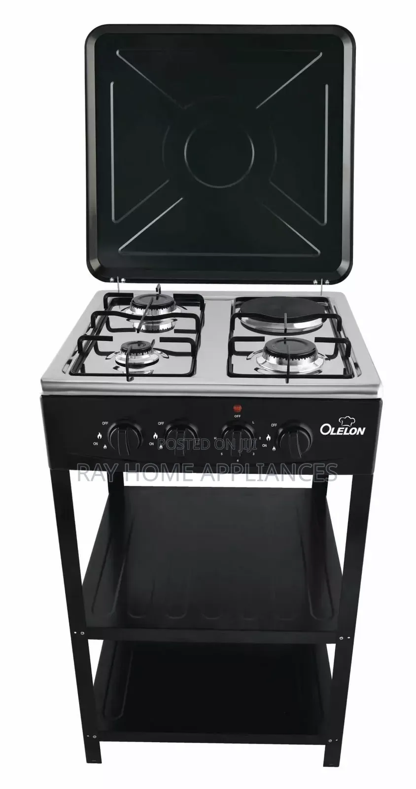 3gas+1electric Plate Burner With Stands and Shelves.