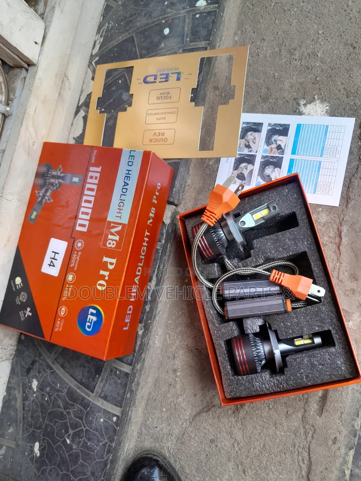 Led Headlight Bulb H4 M8 Pro 180,000/60,000lm Universal Full/Dimbright
