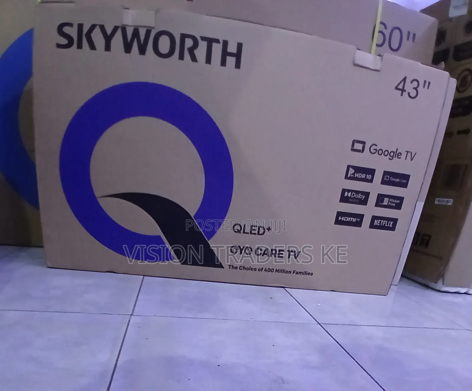 Skyworth 43inches Smart Android Qled Frameless Tv HDR 10 Google Tv
