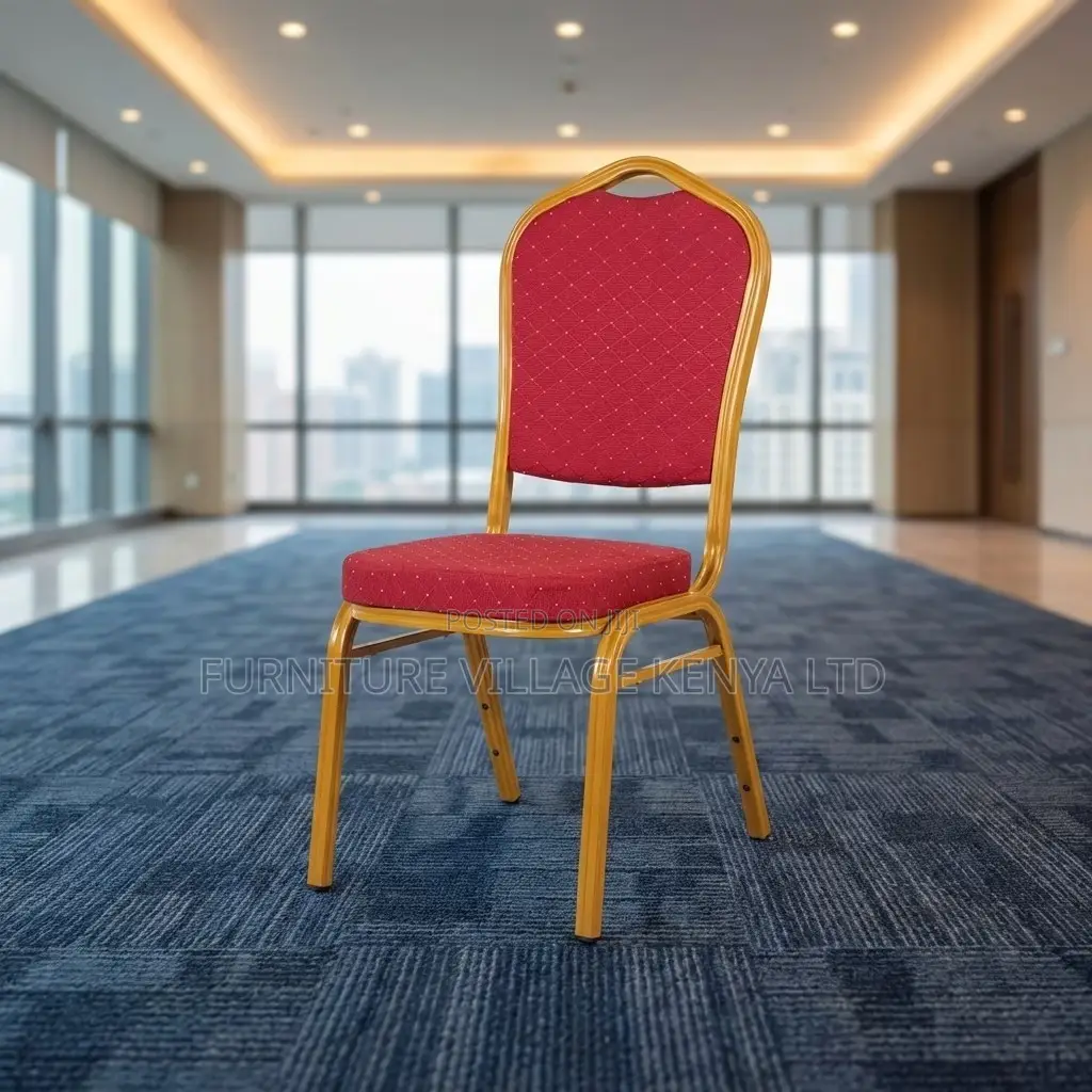 Red Fabric Wedding Event's Chair.