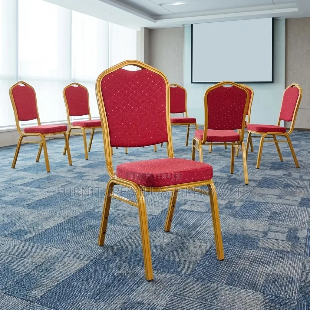 Red Fabric Wedding Event's Chair.