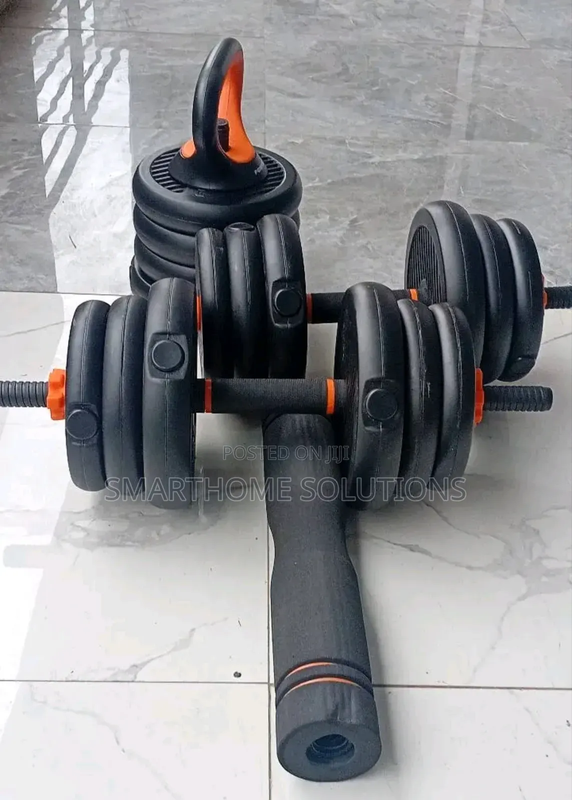 30kg Dumbbell/Barbell Set Adjustable Weights With Spin Locks