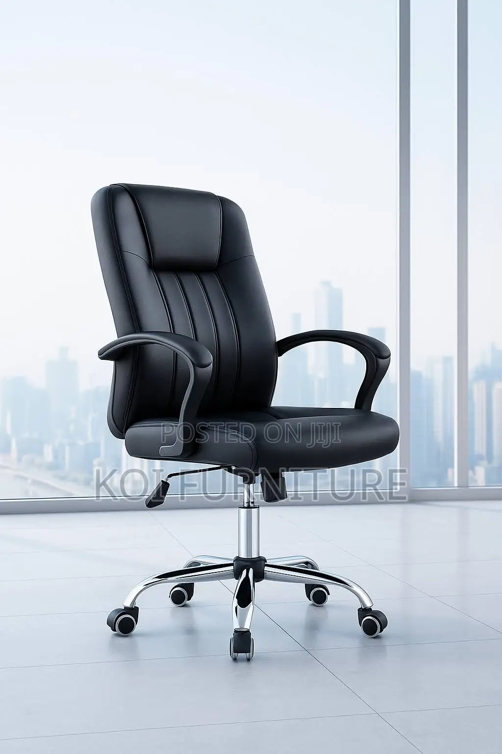 Office Chair : High Back Executive Office Chair With Padded Armrests