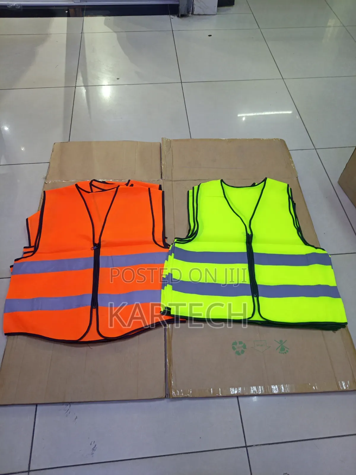 Luminous Green Reflective Safety Vest With Zip