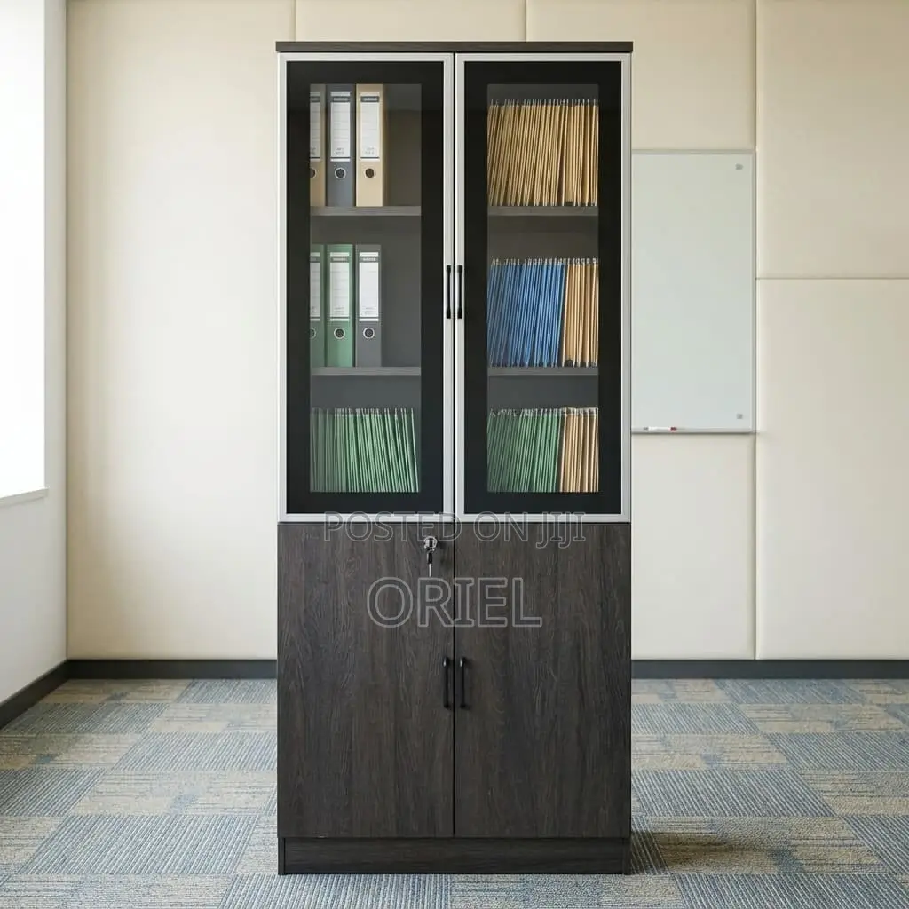 Office Cabinet : 2-Door Wooden Office Files Storage Cabinet