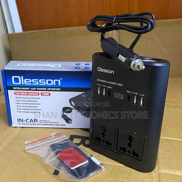 Type C Port and Led Battery Level Display 1662 Car Power Inverter 150w