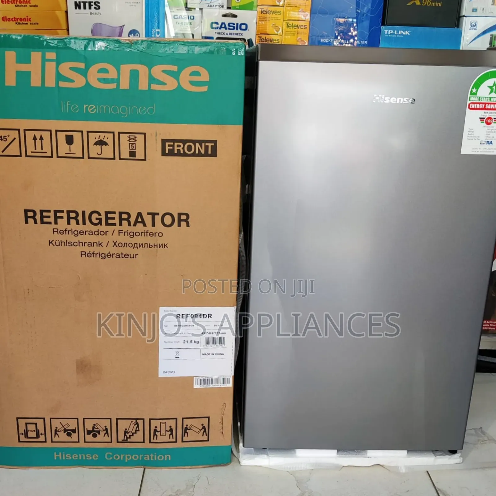 Hisense 94lts Single Door Fridge Silver