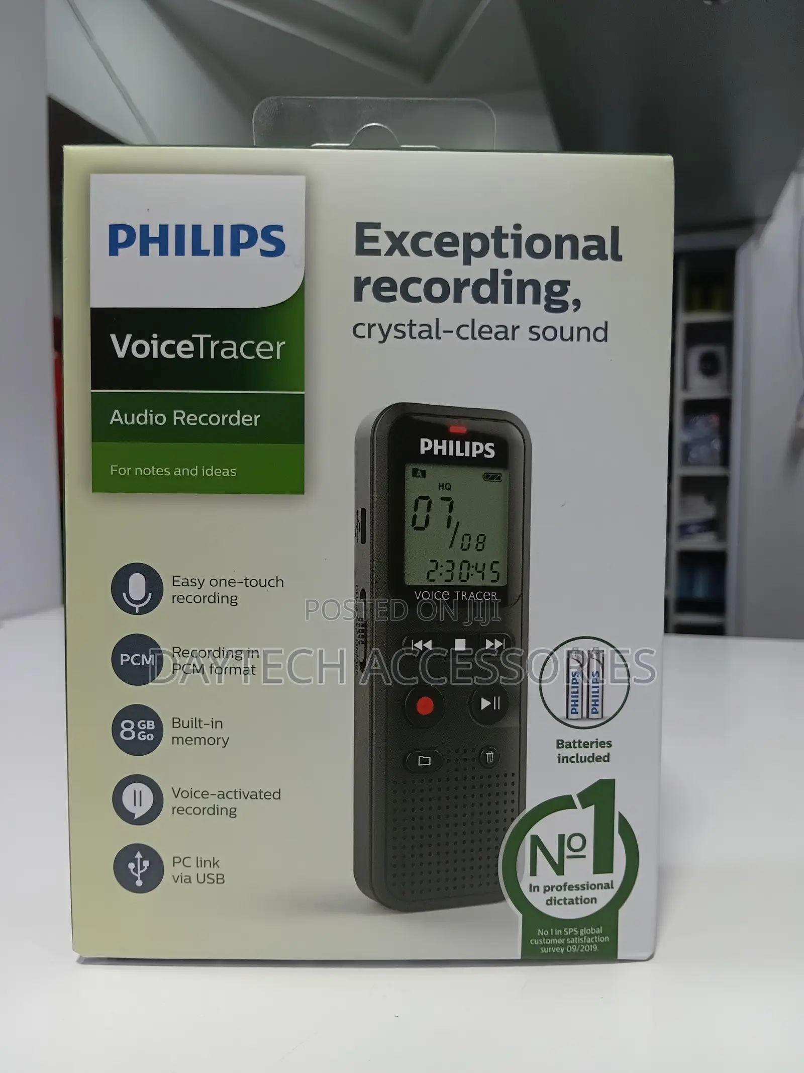 Philips Voice Tracer Dvt1160 Audio Recorder 8 Gb Gray