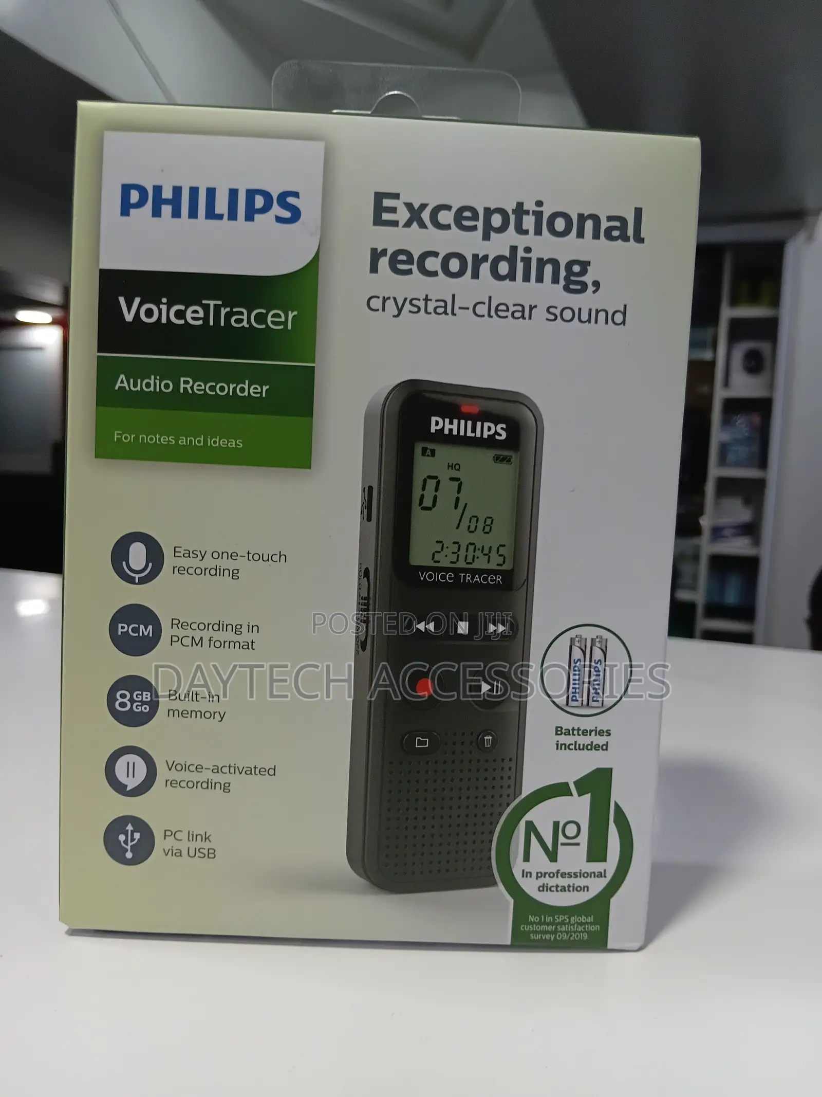 Philips Voice Tracer Dvt1160 Audio Recorder 8 Gb Gray