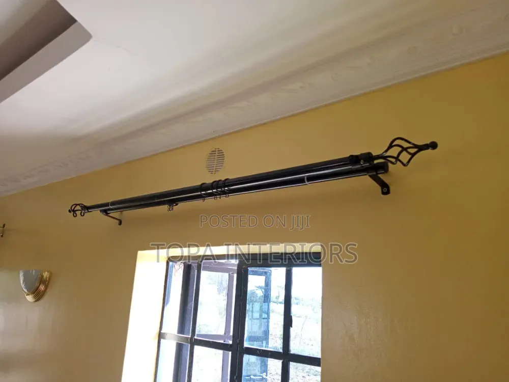 Decorative Adjustable 2m Double Drapery Curtain Rods
