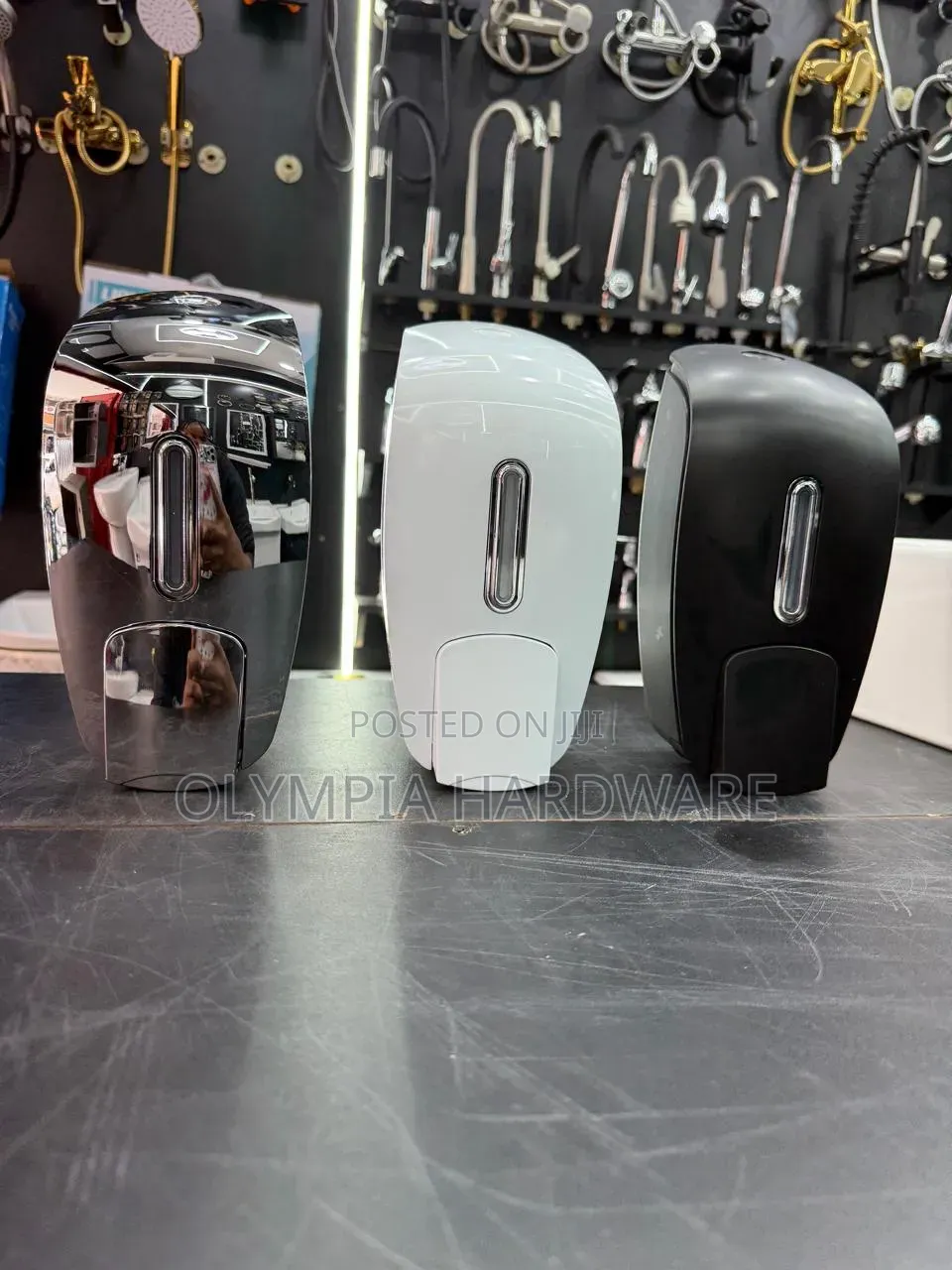 Liquid Soap Dispensers (Silver, Black and White)
