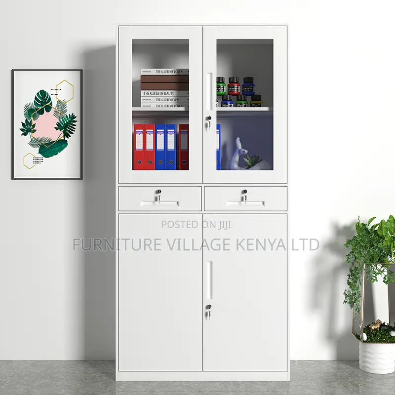 Modern 2-Door File Cabinet With Drawer's