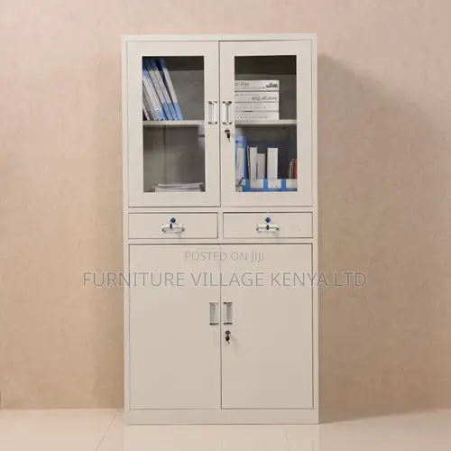 Modern 2-Door File Cabinet With Drawer's