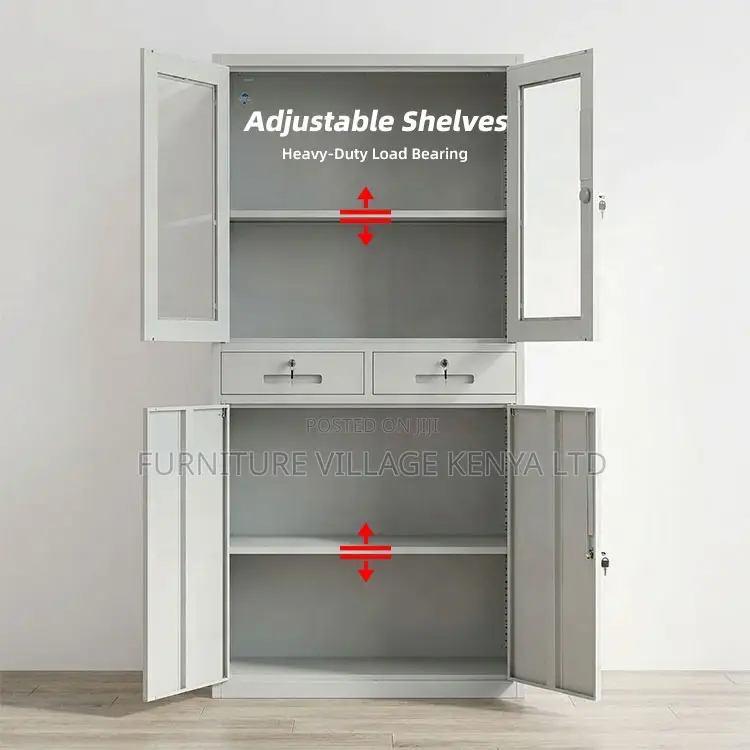 Modern 2-Door File Cabinet With Drawer's