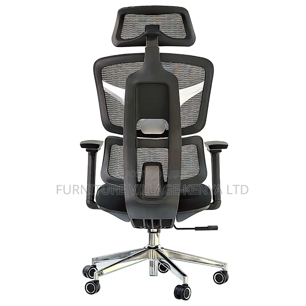 Black Orthopedic Swivel Office Chair.