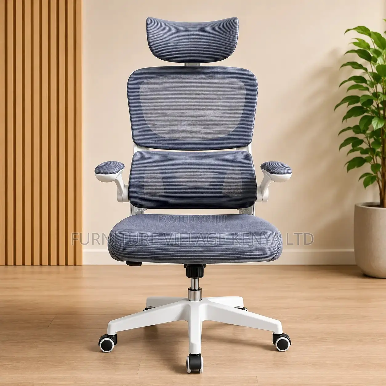 White Swivel Ergonomic Home Chair.