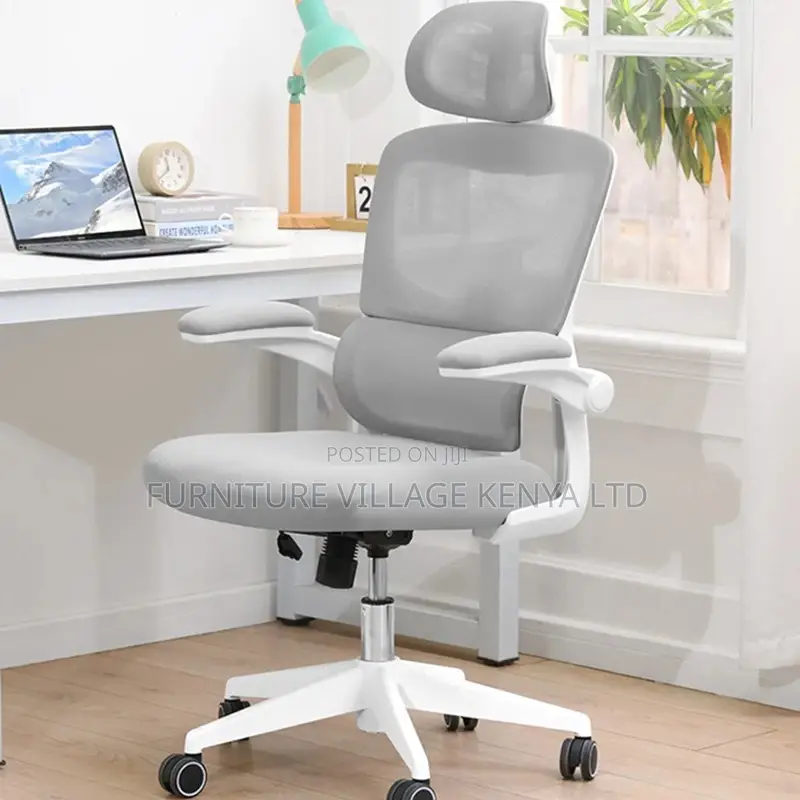 White Swivel Ergonomic Home Chair.